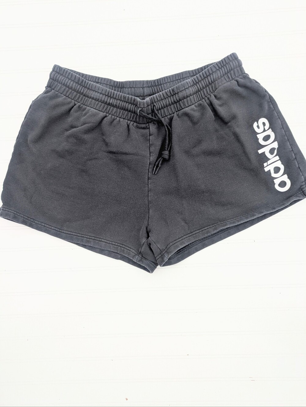 Adidas Black Terry Logo Shorts
